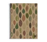 Miquelrius A4 Recycled Notebook 120 Sheets 80gsm Plain Blank Paper Sketch Lettering Recycled Cover 4 Holes Sheets