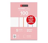 Miquelrius - A4 Refill Pad with Dots, 150 Sheets of 90gsm in 5 Pastel Colours, Standard Punched for Ring Binder, School Supplies