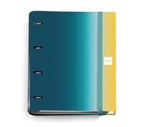 Miquelrius - Aurora Iceland Collection A4 Ring Binder with 4 Rings + 100 Sheets 90 g/m² Squared 5 mm Squared Elastic Closure