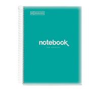 Miquelrius - A4 Squared Notebook, 160 Sheets 8 Colours, Turquoise