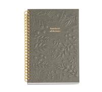 Miquelrius - A5 notebook (146 x 214 mm), A5 notebook with 80 ruled sheets of 80 g/m², ivory paper, A5 plain notebook with engraved cardboard cover, double spiral gold, beautiful stationery