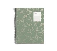Miquelrius - A5 notebook (148 x 210 mm), 100 ruled sheets of 70 g/m², rigid cardboard cover, 4 colour bands, spiral, 2 holes, lined notebook, cute stationery, sheets