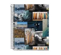 Miquelrius - A5 notebook, 5 mm grid, hardcover notebook, A5 notebook with 120 micro-perforated sheets, A5 notebook with 4 colours to organize, Extra Opaque paper 70 g/m², 2 holes for filing