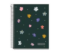 Miquelrius A5 Notebook Ruled 7 mm Hardback Notebook A5 120 Sheets Micro-Perforated Notebook A5 4 Colours for Organizing Extra Opaque Paper 70gsm 2 Holes for Filing