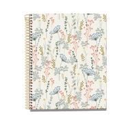 Miquelrius - A5 Plain Notebook, Notebook with 100 Blank Sheets with 4 Colour Bands for Organizing, 70gsm Non-bleed Paper, 2 Holes for Filing, Spiral, Day