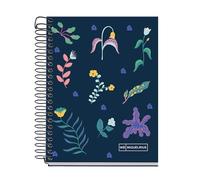 Miquelrius - A6 notebook, 5 mm grid, hardcover notebook, A6 notebook with 120 micro-perforated sheets, A6 notebook with 4 colours to organize, Extra Opaque paper 70 g/m², No drilling