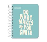 Miquelrius - A6 Notebook, Message Notebook, 1 Colour Strip, 100 Sheets of 90 g/m², Horizontal Ruled 7 mm, No Drilling, Hard Cardboard Cover, Sky Blue