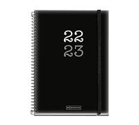 Miquelrius - Agenda September 2022 June 2023 - Day Page - Plus Size 15 x 21.3 cm - Bilingual: Spanish, English - College - Black (MR26270)