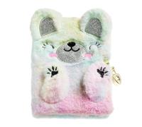 Miquelrius Back2Fun Secret Journal, Size 131 x 182 x 20 mm, Plush Feel Polyester Cover, Embroidered Details, Intimate Diary with Lock and Keys, 80 Lined Sheets 80 g/m², Bear Design