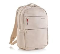 Miquelrius - Bag To Work Beige Backpack | 16" Portable Backpack | Lightweight, Durable and Water Repellent | Dual Compartment and Ergonomic Back | Perfect for Work or Study