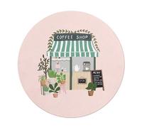 Miquelrius - Barista Round Decorative Mouse Mat | Coffee Inspiration and Warm Tones | Non-Slip Rubber Base | Ideal for Office, Studio or Workplace