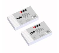 Miquelrius - Card Sheets, Study and Preparation Cards for oppositions, Pack of 200 Ruled Cards for Notes, Size 125 x 75 mm, Flashcards, School and Office Supplies