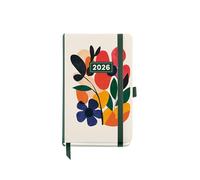 Miquelrius - Day per page 2026 diary, small format (90 x 140 mm), daily planning, hard cardboard cover, spiral, elastic closure, paper 80 g/m², CAT-EN-PT, Mini garden