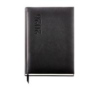 Miquelrius - Diary 2026 Week View, Weekly Planning, Similar A5+ (155 x 213 mm), Hard Cover Stitched in Imitation Leather, ES-EN-PT, Black