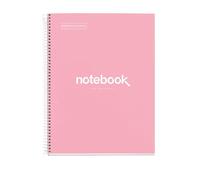 Miquelrius - Dotted A4 Notebook, 80 Sheets, Cardboard Hardcover, Pink