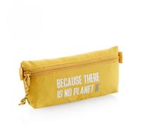 Miquelrius - Flat School Pencil Case, Pencil Case with Zip, Recycled Nylon, One Compartment, Pencil Case, Pens and Accessories, 220 x 100 x 25 mm, Mustard