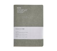 Miquelrius - Flexible notebook A5 (140 x 200 mm), Lined horizontally, 48 white sheets of 80 g/m², Recycled leather cover, Black