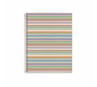 Miquelrius Mallorca Zigzag 4-Subject Lined Cardboard Notebook 8.5 x 11 240 Pages 70gr Paper