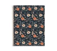 Miquelrius - Notebook A4 (210 x 297 mm), 100 70 g/m² squared sheets, rigid cardboard cover, 4 colour bands, spiral, 4 holes, squared notebook, pretty stationery, bloom