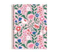 Miquelrius - Notebook A4 (210 x 297 mm), 5 mm grid, 120 sheets of 70 g/m², cardboard cover, 4 coloured stripes, copper spiral, Foodie Lovers collection, Tropical