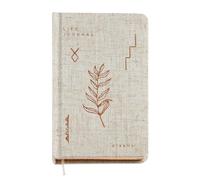 Miquelrius - Notebook logbook (92 x 144 mm), 100 plain white sheets, cardboard cover lined with linen, details in stamping and copper tinted cut