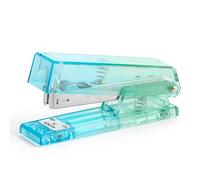Miquelrius - Office & Desk Stapler Clear Compatible with 24/6 Staples - 20 Sheet Capacity - 129 x 64 x 34mm Polystyrene Metal Gradient Effect Blue/Green