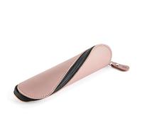 Miquelrius - Oval Pencil Case, Imitation Leather Case with Curved Zip for Flat Opening, Holds Pencils, Pens or Accessories, 200 x 50 x 50 mm, Infinity Pink