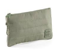 Miquelrius - Padded Bag, Pencil case Made of Polyester Imitation Fabric with Handle and Silicone Patch, Water Repellent for Stationery or Make-up Accessories, 205 x 120 mm, Khaki