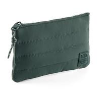 Miquelrius - Padded Toiletry Bag, Imitation Fabric Polyester Pencil Case with Silicone Handle and Patch, Water Repellent for Stationery or Makeup Accessories, 205 x 120 mm, Green