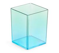 Miquelrius - Pen holder 75 x 101 x 75 mm, cup for office, desk or study, storage of supplies and organizer, Polystyrene, Gradient Blue/Green
