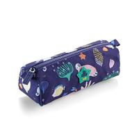 Miquelrius, Pencil Case with a Compartment, Round School Pencil Case, Zipper Closure Made of Durable Plastic, Metal Handle, Pencil Case 205 x 60 x 75 mm, Sea World, Navy, 205 x 60 x 75 mm, SEA World