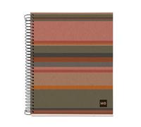 Miquelrius - Recycled A5 notebook, 120 recycled sheets of 80 g/m², plain notebook with blank sheets for drawing, lettering or sketching, recycled cover, 2 holes, lines