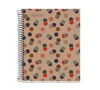 Miquelrius - Recycled A5 notebook, 80 sheets of 80 g/m² recycled sheets, plain notebook with blank sheets for drawing, lettering or sketching, recycled cover, 2 holes, Confetti
