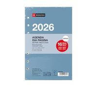Miquelrius - Refill 2026 diary, 16 months, day page, daily refill for ring planner, Similar A6+ (117 x 182 mm), replacement for 6 ring planner, CAT-EN-PT