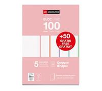 Miquelrius - Refill Pad A4 with Squared Sheets 5 x 5 mm, 150 Sheets of 90 g/m² in 5 Pastel Colours, with Standard Punching for Ring Binder, School Supplies