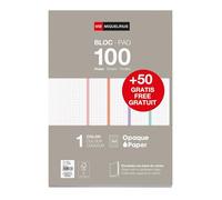 Miquelrius - Refill pad for A4 Squared Sheets 5x5 mm, 150 Sheets of 90 g/m², with Standard Perforations for Ring Binders, School Supplies, Grey