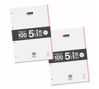 Miquelrius - Refill Pads, 200 Loose Sheets Squared 5 mm, Opaque Paper 90 g/m², Refill A4 Perforated Sheets for Ring Binders or Binders, School Supplies for Back to School