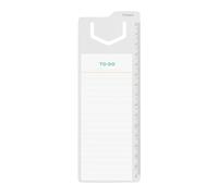 Miquelrius - Ruler Bookmark 15 cm with Ruled Sticky Notes pad 50 x 125 mm, 32 Sheets Ideal for Planners, notebooks and notebooks, Plan&Mark XL Ruled