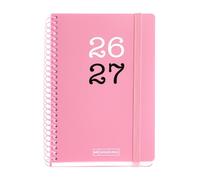 Miquelrius - School Diary 2026 2027 Day by Page A6+, Pink