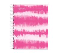 Miquelrius - Spiral notepad A5-120 sheets 90 g - Lines 7 mm - 4 coloured stripes - Laminated hard cover - Tie-Dye Blue