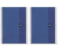 Miquelrius - Telephone Book, 100 Sheets of 70 g/m², 5 mm Squares, Notebook with Alphabetical Index, Cover in Laminated Cardboard, Format 152 x 210 mm, Colour Blue (Pack of 2)