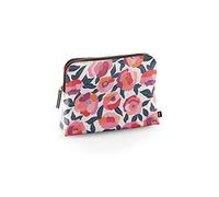 Miquelrius Wash Bag Size 270 x 195 x 35mm Faux Leather Zip Spring Flowers Pink
