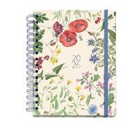 Miquelrius - Week to View 2026 Diary, Similar A5+ (160 x 218 mm), Weekly Planning, Double Spiral, Laminated Cardboard Cover, 100 g/m² Paper, 6 Languages, Stickers, Design Between Dos, Garden