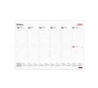 Miquelrius - Weekly Planner 2026 Basic, Desktop Planning, A3 Calendar: 420 x 296 mm, with Writing Space, Vade Week to View, Glued, Spanish