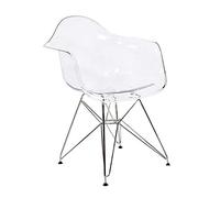 MIQXUAN Makeup Vanity Chair Acrylic Crystal Transparent Backrest Chair for Household Dining Table and Coffee Shop Plastic Makeup Dressing (2 Pack) (A 1)
