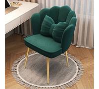 MIQXUAN Makeup Vanity Chair Modern Velvet Makeup Vanity Chair with Backrest and Padded Seat for Dressing Table Compact Armchair Stool for Household Use
