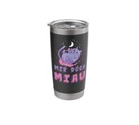 Mir Doch MIAU I Don't Meow I Don't Care Cat Cats Space Stainless Steel Insulated Tumbler