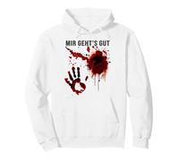 Mir Gehts Gut Hoodie Bloody Halloween Blood Splatter Zombie Pullover Hoodie