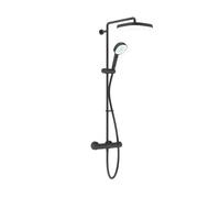 Mira Atom Matt Black Dual H/p Combi Mixer Shower With 2 Heads & 1.25M Hose Length