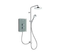 Mira Azora Dual Outlet 9.8kW Thermostatic Electric Shower Frosted Glass Diverter
